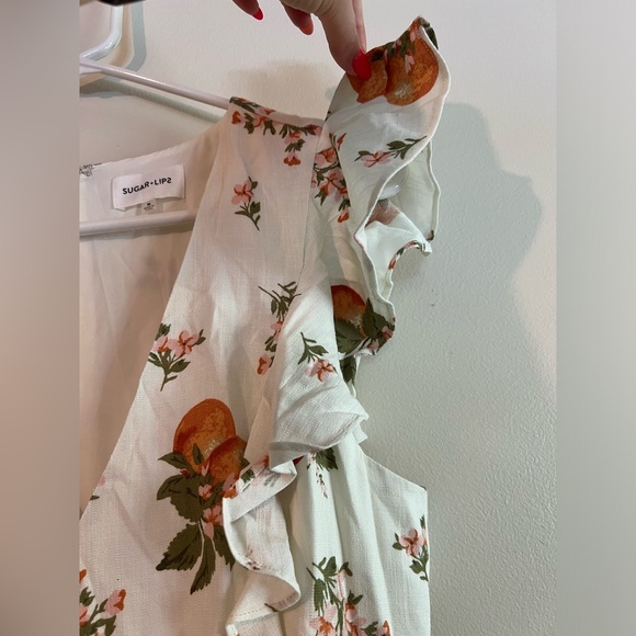 Sugarlips Flutter Sleeve Romper - Citrus Print - Picture 12 of 12